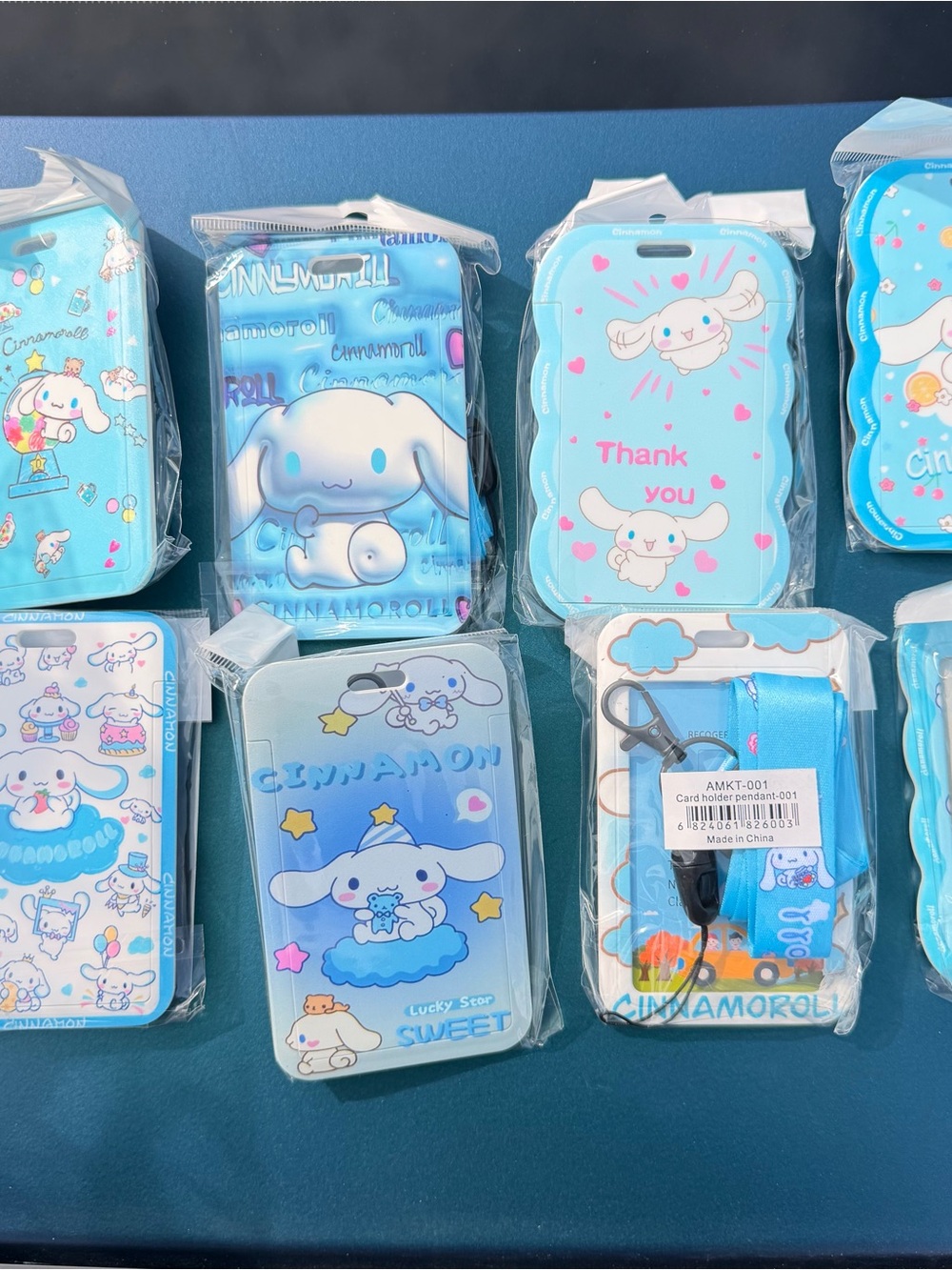 Cinnamoroll Blue Card Holder / ID BADGEwith Lanyard - Cute Character Wrist Clip